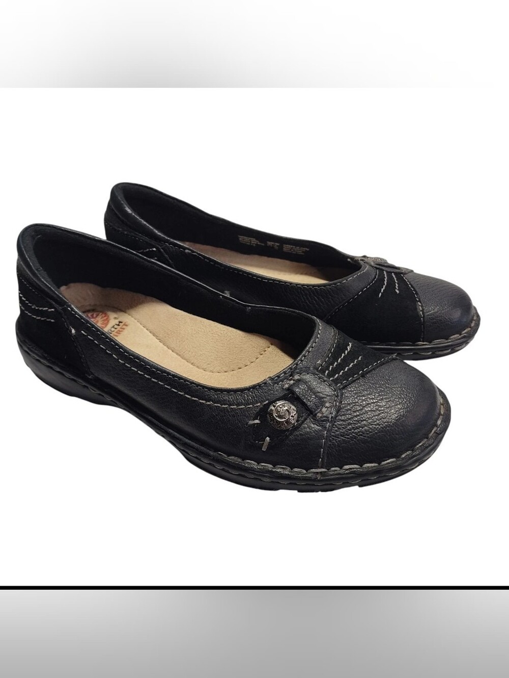 Clarks Unstructured Loafers Shoes Womens Brown Leather Casual Slip-On Sz 7.5M - Picture 2 of 12